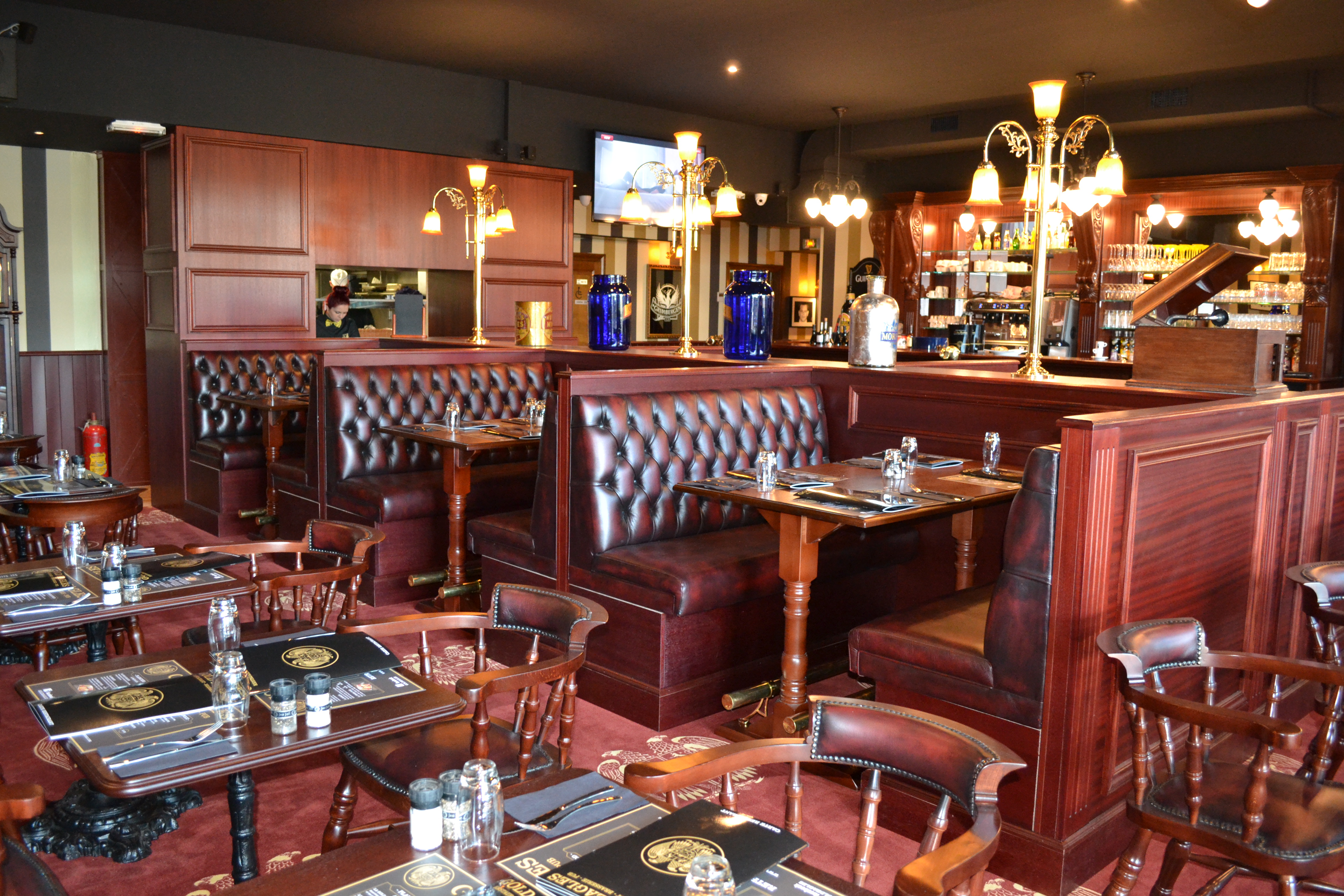 leather banquette seating